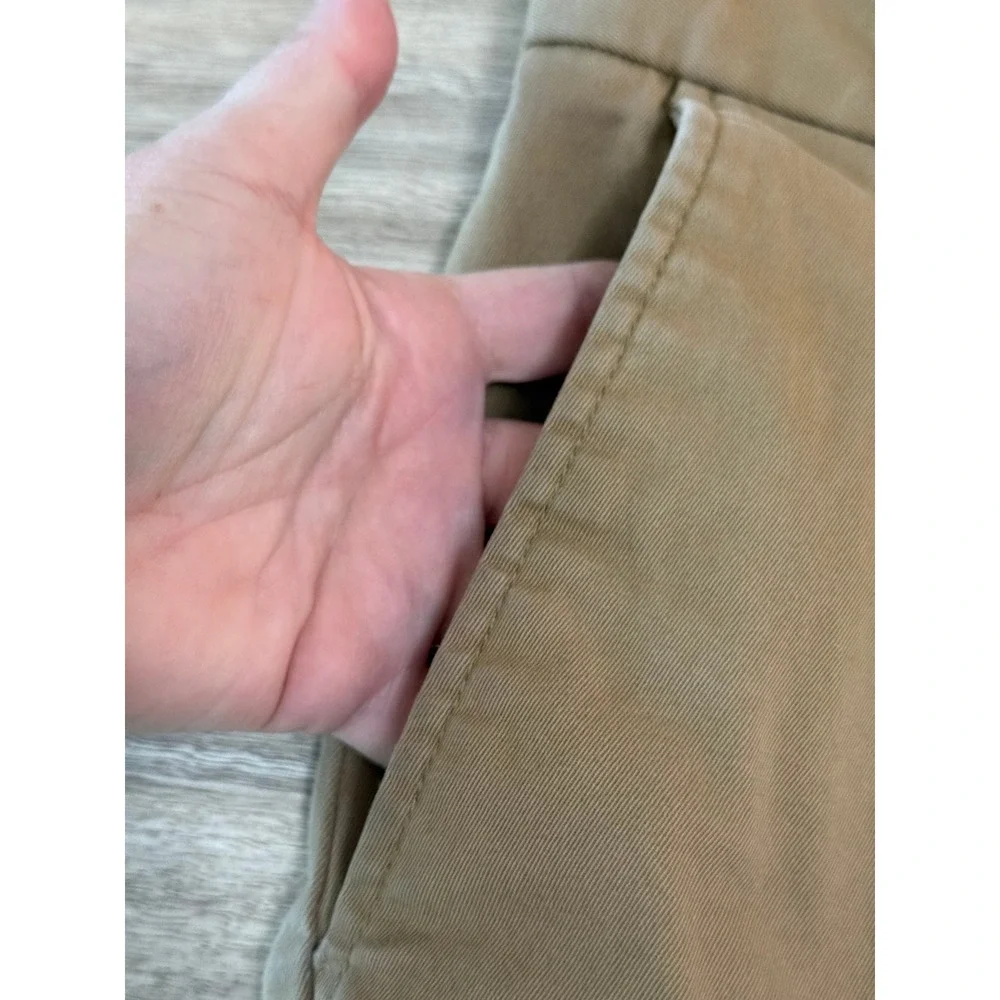 Banana Republic Men Aiden Chino 37x28 Khaki Tan Slim Stretch Cotton Preppy Offic